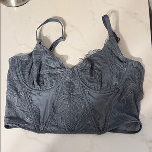 Hollister Lace Underwire Bralette in Blue